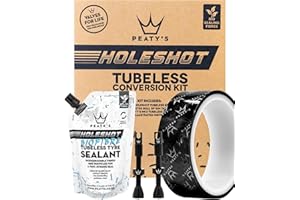 PEATY'S Peaty’s Tubeless Wheel Conversion Kit – Valves, Biofibre Tyre Sealant & NEW Rim Tape for MTB, Road, Gravel, DH Bikes – Easy Setup, Durable, Lightweight, Air-Tight Seal, Includes Step-by-Step Guide