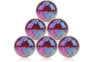 Yatinkim 6 Pieces Decorative Glass Mosaic Sphere Solid Centerpiece Glass Globe Decor 8.5cm Crackl Reddish Black Set for Bowls Vases Dining Table Gifts