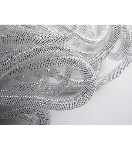 YYCRAFT Netz-Rohr-Deko-Flex – 4,1m, 8mm Durchmesser, Rot – Für Kränze, Cyberlox, Schmuck & Bastelprojekte