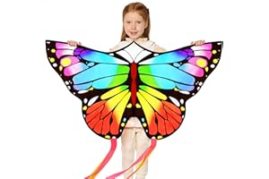 SYNCFUN Colorful Butterfly Kites for Kids & Adults–Easy to Fly for Beginners with 328ft String, Large Beach Kite for Outdoor Games and Family Trip Activities