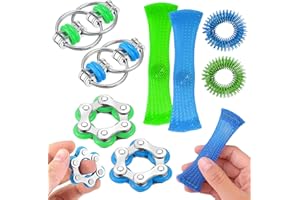 OPEIXSAYKOC 8 Pezzi Agitarsi Gioco per Alleviare Lo Stress, Tubo a Rete Intrecciata, Antistress Giocattolo per Bambini e Adulti