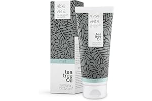 TEA TREE OIL AUSTRALIAN BODYCARE Gel de Aloe Vera 200 ml |Cuidado corporal para después de la loción solar |Aloe Vera natural con aceite de árbol de té y menta |Enfriante e hidratante para picazón, piel irritada o quemaduras solares