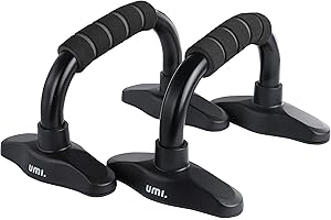 AMAZON BRAND - UMI Push Up Handles with Foam Grip, Push Up Bars for Men, Press Up Handles for Strength Training and Press/Pull Core Exercise - 1 Pair