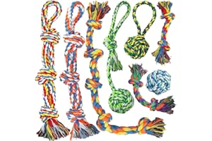 GaiusiKaisa 8PCS Dog Rope Toys For Large And Medium Dog - Dog toys For Aggressive chewers - Heavy Duty Dental Rope Toys for Medium Dogs - Puppy Teething Toys-Strong,Sturdy Rope - Tug Of War Rope