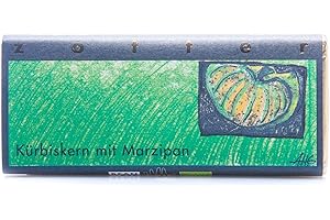 Zotter Dunkle Milchschokolade mit Kürbiskernnougat & Marzipan, handgeschöpft (70 g) - Bio
