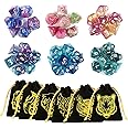 DND Dice, GWHOLE 6×7 (42pcs) Polyhedral Dice Sets with Drawstring Pouches Upgraded Dual Color D&D Dice for Dungeons and Dragons MTG RPG Table Games, D4 D6 D8 D10 D12 D20
