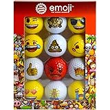 Emoji Lot de 12 balles de Golf Amusantes