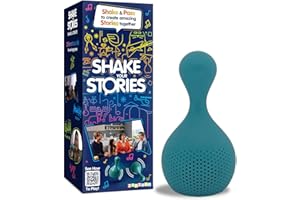 TOMY Games T73451 Shake your Stories, gra rodzinna dla 2 graczy, gra planszowa dla dorosłych i dzieci w wieku od 4, 5, 6 lat, niebieska