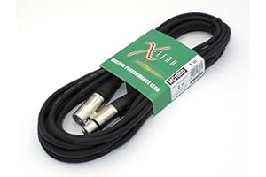 X-LEAD MC10GD060BK serie GOLD - Cavo microfonico professionale di qualità - XLR/XLR - Connettori originali INCO - (6 m, nero) - MADE IN ITALY - by INCO