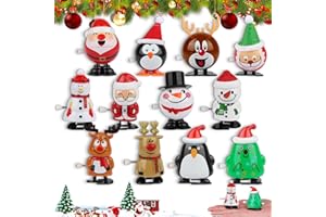 YEGOOKAY 12 Stück Aufziehspielzeug Weihnachts Aufziehspielzeug Weihnachten Aufziehfiguren Aufziehfiguren Weihnachten Weihnachtsmann Figuren Weihnachtstonies Weihnachts Kleinigkeiten zu Weihnachtsmitbringsel