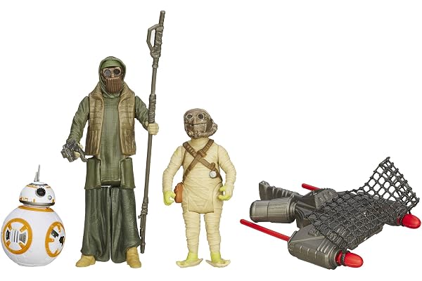 Star Wars The Force Awakens Lot de 3 Figurines Desert Mission BB-8 et Unkar Thug 9,5 cm