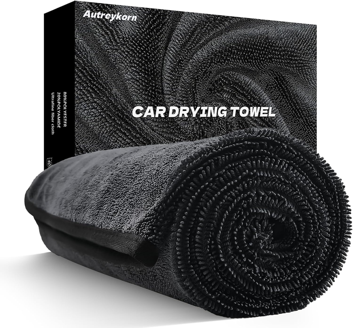 Autreykorn Toalla Secado Coche XXL 90x60 cm 700GSM Microfibra Ultra Absorbente, Secado Rápido Sin Rayas Coches, Motos, Barcos y Detallado de Vehículos
