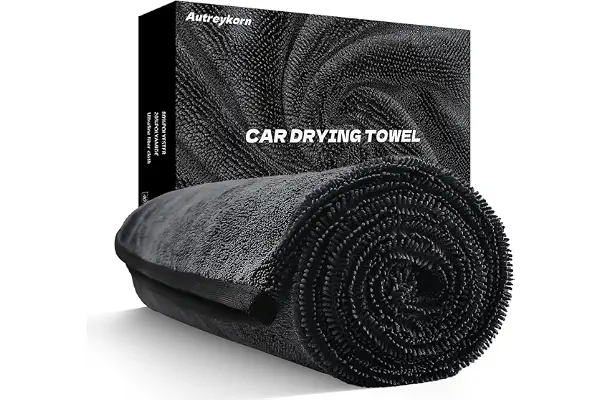 Autreykorn Toalla Secado Coche XXL 90x60 cm 700GSM Microfibra Ultra Absorbente, Secado Rápido Sin Rayas Coches, Motos, Barcos y Detallado de Vehículos