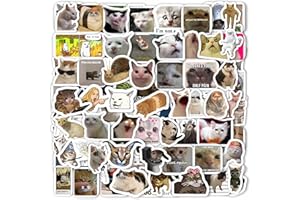 PADABAYKA 100 Adesivi Gatti Meme, Sticker Gatti Meme, Gadget Gatto Divertente - Cat Meme Stickers, Adesivi Meme, Adesivo Gatto, Gadget сon Gatto