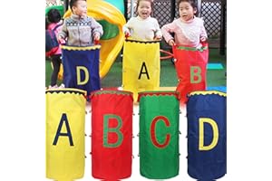 CXAFQ Potato Sack Race Bags, Set Hüpfsäcke für Kinder, Sackhüpfen Säcke & Dreibeinlauf, Outdoor Rasen Spiele, Gartenspiele für Kinder Erwachsene, Osternsuchspiel, Partyset für Kindergeburtstag.