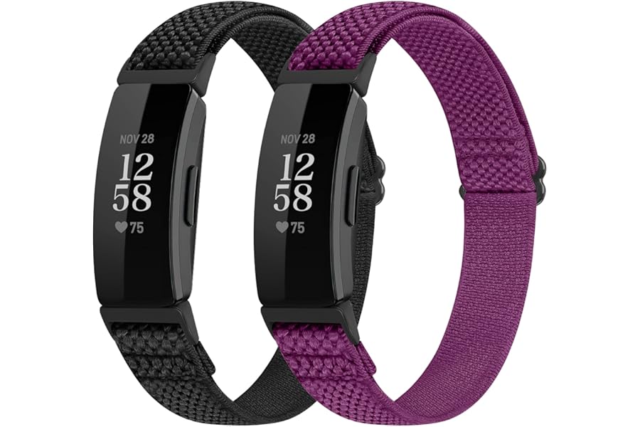 SHIJZWD Adjustable Elastic Watch Strap Compatible with Fitbit Inspire 3/Inspire 2/Inspire/Inspire HR/Fitbit Ace 3/Ace 2, Soft Breathable Nylon Sport Band Stretchy Replacement Wristband for Women Men