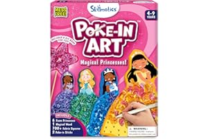 Skillmatics Poke-in Art - Magical Princesses, Mess-Free Fun for Kids, DIY Sewing Craft Kits, Creative Activity, Christmas Gifts for Girls & Boys Ages 4, 5, 6, 7, 8, 9
