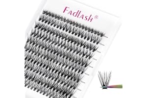 FADLASH Extensión de Pestañas Individuales Cluster 40D 0.07 C Curl 8-16mm Mixed Prefabricadas Ruso Pestañas extensión de pestañas caseras DIY