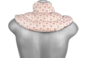 GIRAFFENLAND Cuscino del collo, Amore. Cuscino termico con noccioli di ciliegia, terapia caldo e freddo. Scaldacollo