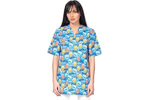 DINOZAVR Bruna Sanitario Camisa Médica con Cuello en V para Mujeres