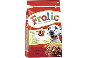 Croquettes Frolic Semi-humide au boelig;uf pour chien adulte 1.5 Kg