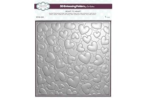 Creative Expressions Sue Wilson Heart to Heart 8 in x 8 in 3D Embossing Folder