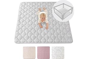 Hakuna Matte Grande tappetino da gioco imbottito, 127 x 127 cm, extra spesso 1,5 cm, morbido tappetino da gioco per neonati in un bel design scandinavo, tappetino da gioco con retro antiscivolo per