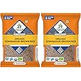 24 Mantra Organic Sonamasuri Unpolished Rice Brown/Brown Chawal - 5 Kg | Pack of 2 | 100% Organic | Chemical Free & Pesticides Free