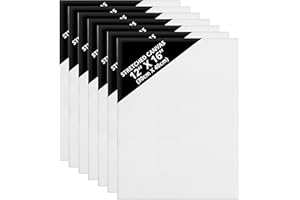 Belle Vous Pack de 7 Lienzos para Pintar en Blanco 30 x 40 cm – Set Panel de Lienzo Grande Cuadrado Preestirado – Aptos para Pintura Acrílica y al Óleo - Lienzo Blanco para Bocetos y Dibujos