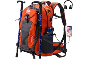 Alitifiy 40L Hiking Backpack, Hiking Rucksack Durable Waterproof Travel Bag Outdoor Sports Camping Cycling Skiing Daypack Climbing Trekking Mountaineering Gifts for Men Women