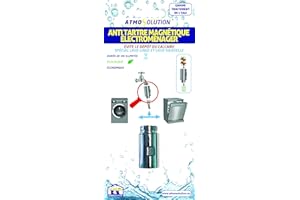 Atmos Products 1533 Calcaire/Anti Tartre Magnétique Electroménager Special 1533-Dispositif conçu pour éviter l’entartrage des Flexibles linges ou de Lave-vaisselles, Gris métal