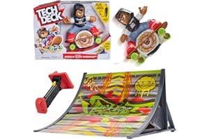 Tech Deck Shred N' Blast Sk8board, Motorised Finger Skateboard Toy with Rider and Ramp for Fast Tricks and High Jumps, Kids Toys for Boys and Girls Ages 6 and Up