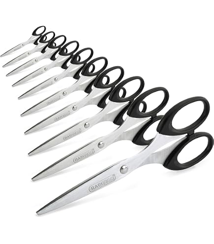 Ciseaux De Bureau En Acier Inoxydable 16 Cm - Poignée Ergonomique, Sous Blister, Pour Usage Quotidien