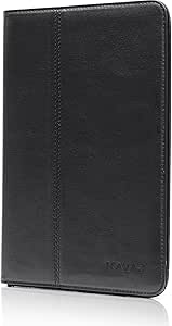 KAVAJ leather case cover"Berlin" works with Apple iPad mini 3, mini 2 and mini black - genuine leather with stand-up feature
