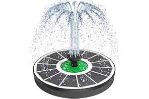 SZMP 3.5W Fuente Solar para Estanque, 2025 Nuevo Bomba de Agua Solar con 8 boquillas y 4 fijadores, para Estanque de Jardín Fuente, Baño para Pájaros, Piscina, Exterior, Circulación de Agua