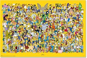 Grupo Erik Poster Simpsons - Laminas decorativas 61x91,5cm a todo color | Posters para pared ideal decoración habitación : Regalos simpsons Merchandising Oficial
