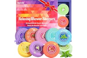 MeCids Comprimés de douche Lot de 9 bombes de douche d'aromathérapie avec huiles essentielles pour l'anniversaire de Noël cadeau de la Saint-Valentin des mères