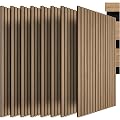 tectake® Lot de 8 Panneaux acoustiques, 120 x 60 cm, Placage en Bois | Effet 3D, Feutre insonorisant, découpables, MDF, Montage facile, Colle ou Vis, Dimensions adaptables, marron Chêne