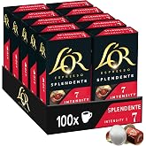 L'OR Splendente, Core Collection, Yoğunluk 7, Turun&ccedil;gil ve Fındık Notaları Espresso Kaps&uuml;lleri, 10x10 Adet, 07 Splendente