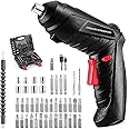 47 in 1 Cordless Electric Screwdriver Drill with Built-in LED Rechargeable Wireless Drill Machine Kit Power Drill Screw Gun Tool, Accessories for House,Office