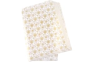 MIAHART 60 feuilles de papier de soie de flocon de neige de noël or 50 * 35 cm papier d'emballage de noël pour les décorations de sacs de bricolage et d'artisanat