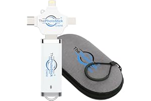 ThePhotoStick® Omni 64GB + Protective Case | Secure Photo & Video Backup and Transfer | Digital File Organization | USB & Multiport Connection for Phones, Tablets and Computers | Water Resistant Case