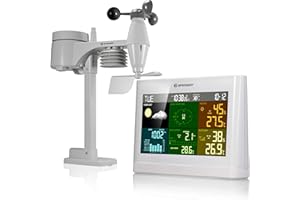 BRESSER Comfort Station Météo 5 En 1 Avec Ã‰cran Couleur Blanc