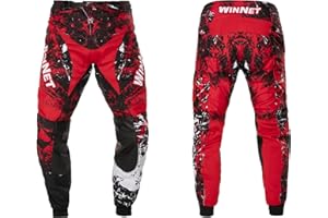 WinNet Pantaloni Bimbo Bambino Moto Cross Fuori Strada Enduro 4 6 8 10 12 Anni Mini Quad Motocross Calzoni Fuoristrada MX