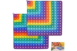 MUSIOOK Multiplication Tables for Kids, Times Table Poppet 12x12&12+12, Multiplication Table Pop It, Times Tables Game, Maths Fidget Toys Stress and Anxiety 12x12&12+12 Relief Toys