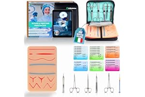Dimedsion Kit sutura chirurgica con cuscinetto con vene, Kit suture per studenti, kit sutura per praticare sutura, kit di sutura chirurgica, kit suture chirurgiche, kit per suture chirurgiche