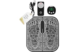 Wild Polar EMS Foot Pulse Mat - Foot Massager for Pain and Circulation with 8 Modes & 19 Intensity Levels - Circulation Booster for Feet and Legs - Wireless Remote Control & USB Rechargeable