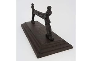 Clever-Deko Rascador de zapatos de hierro fundido, estilo antiguo, estilo modernista, para botas