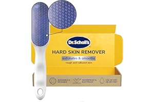 DR. SCHOLL'S Dr. Scholl’s Nano Glass Foot File - Immediately Removes Hard Skin on Wet or Dry Feet, Waterproof & Rustproof, Gentle Dead Skin and Callus Remover, Pedicure Foot Scrubber for Shower, Soft-Grip Handle