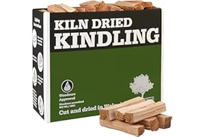 GWERNYFED WOOD Premium Kiln Dried Kindling MEGA Box (6kg approx) Chunky Kindling for Wood Burners, Open fires, BBQ's and Pizza Ovens from Our Sustainable Woodland – 21Litres (1 Box)